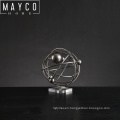 Mayco Small Metal Round Cube Figurine Wedding Accessories Interior Home Decoration